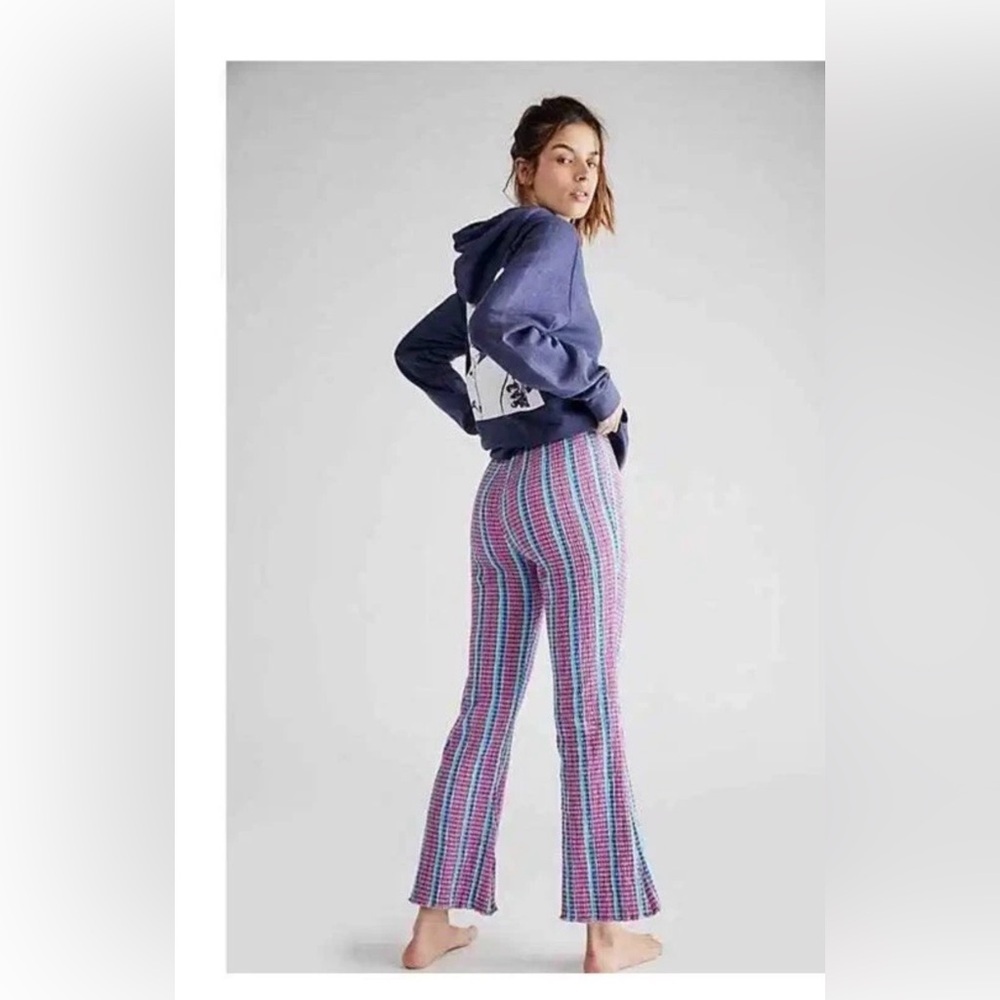 Free People Fine Line Slim Pants Purple Size XS - Picture 3 of 7